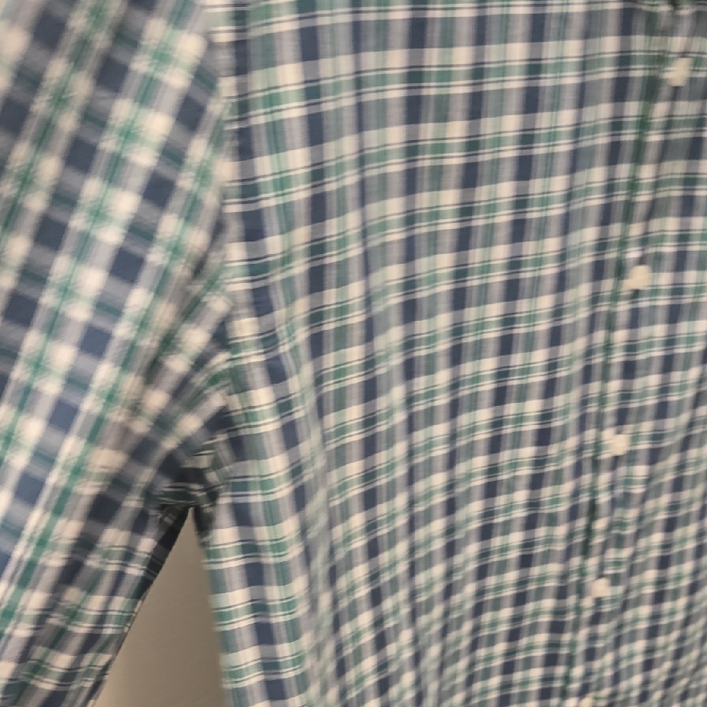 J. Crew Navy and Green Checkered Shirt - Picture 5 of 10